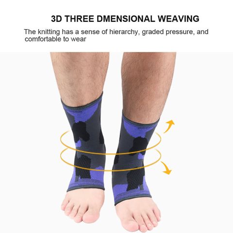 elastic knitted ankle brace protector for yoga basketball