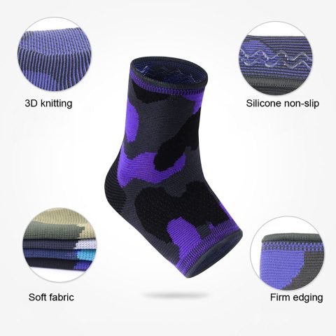 elastic knitted ankle brace protector for yoga basketball