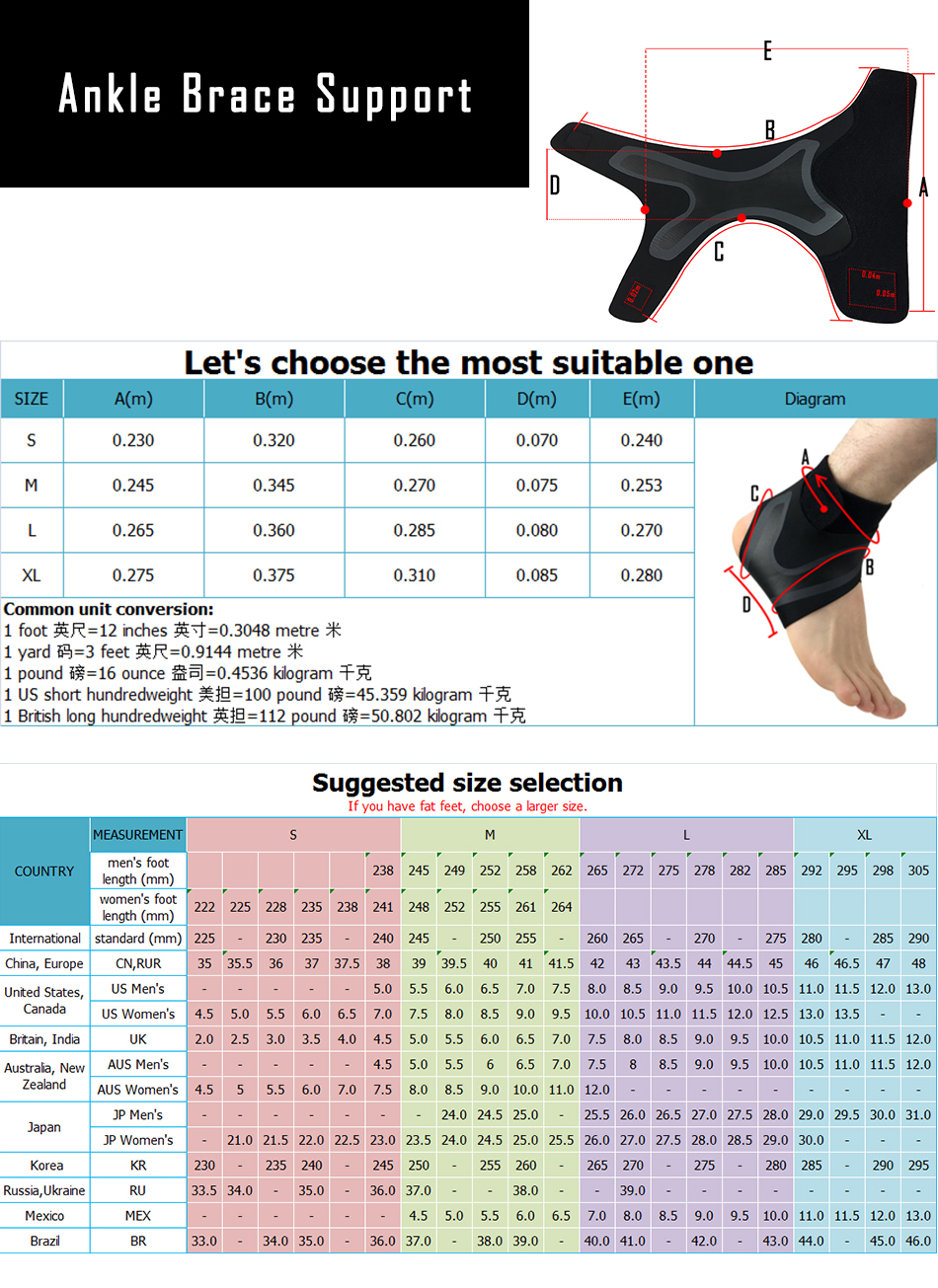 Elastic Sports Ankle Brace Stabilizer Protect Safety