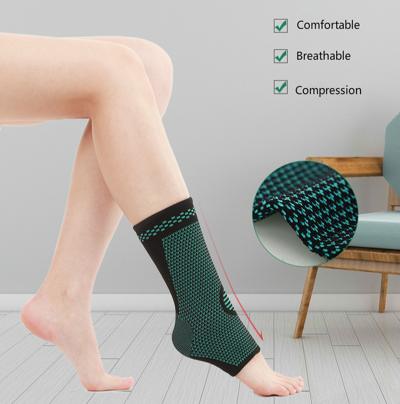 Knitted Sports Ankle Brace Compression Sleeve