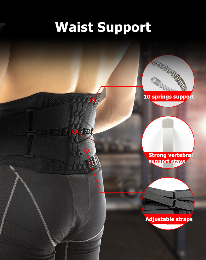 Lumbar Waist Support Belt for Sports Pain Relief