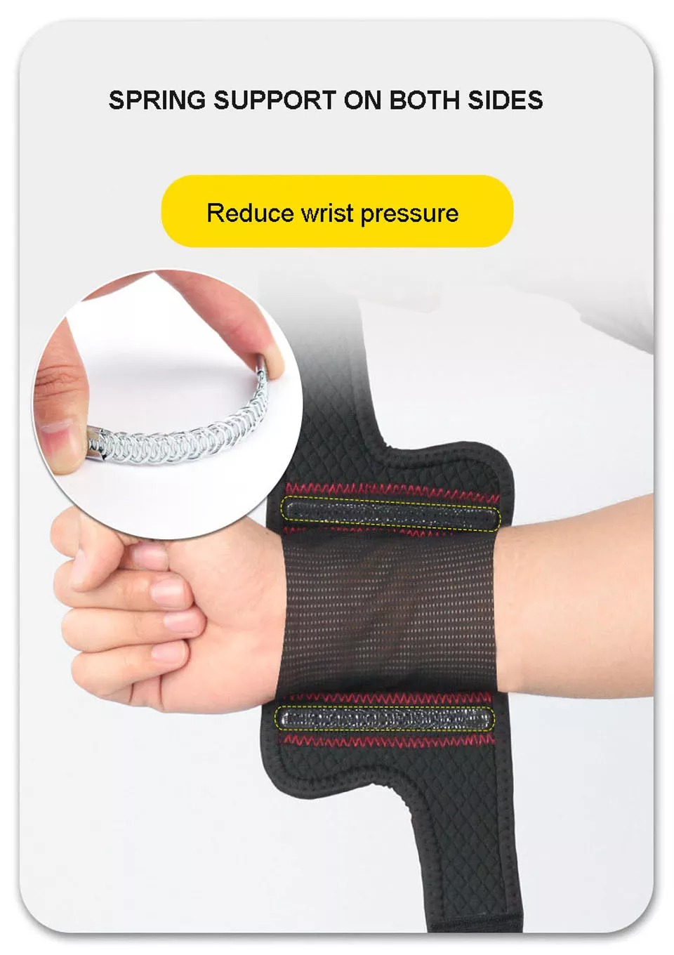 Neoprene Wrist Support Weight Lifting Spring Band