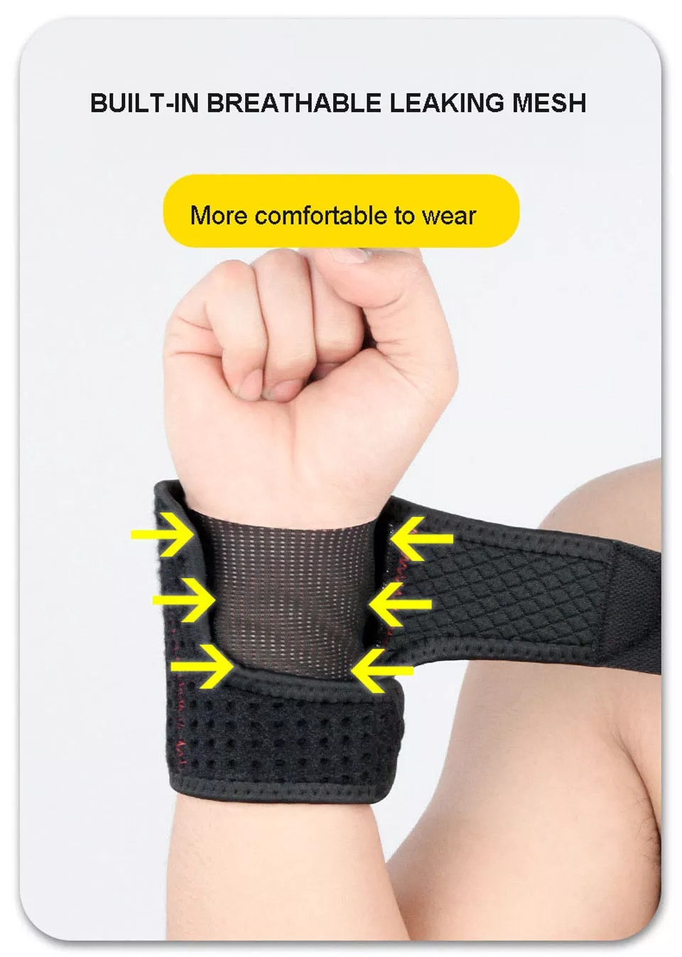 Neoprene Wrist Support Weight Lifting Spring Band