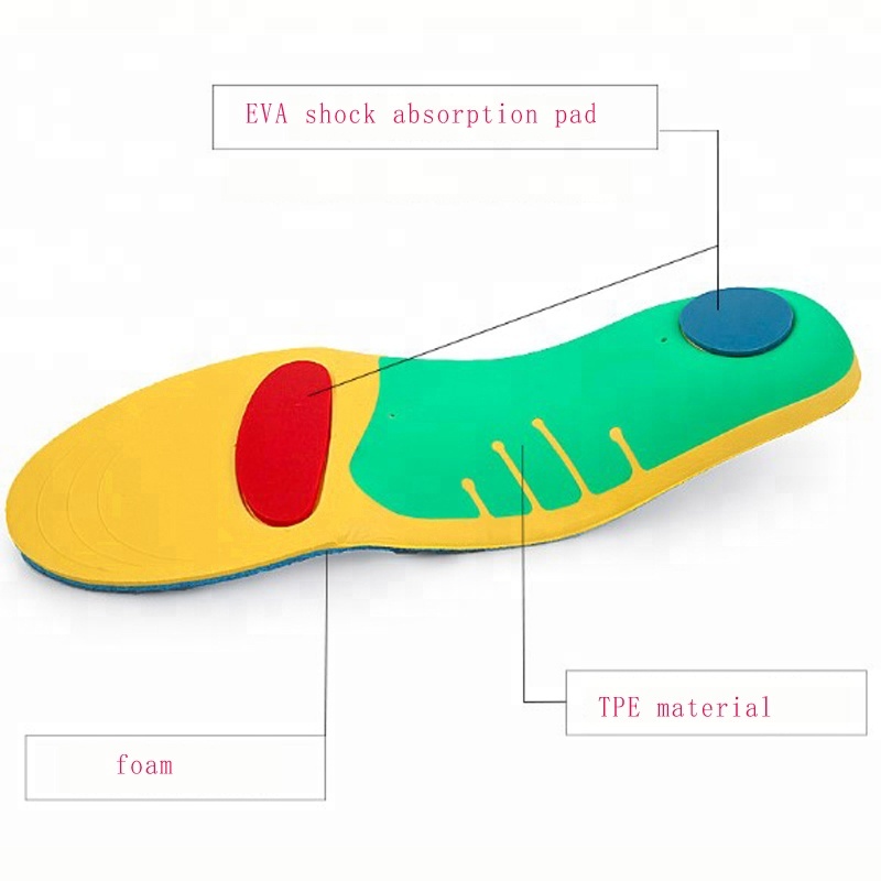 Arch support insoles shock absorption sweat breathable soft cushion