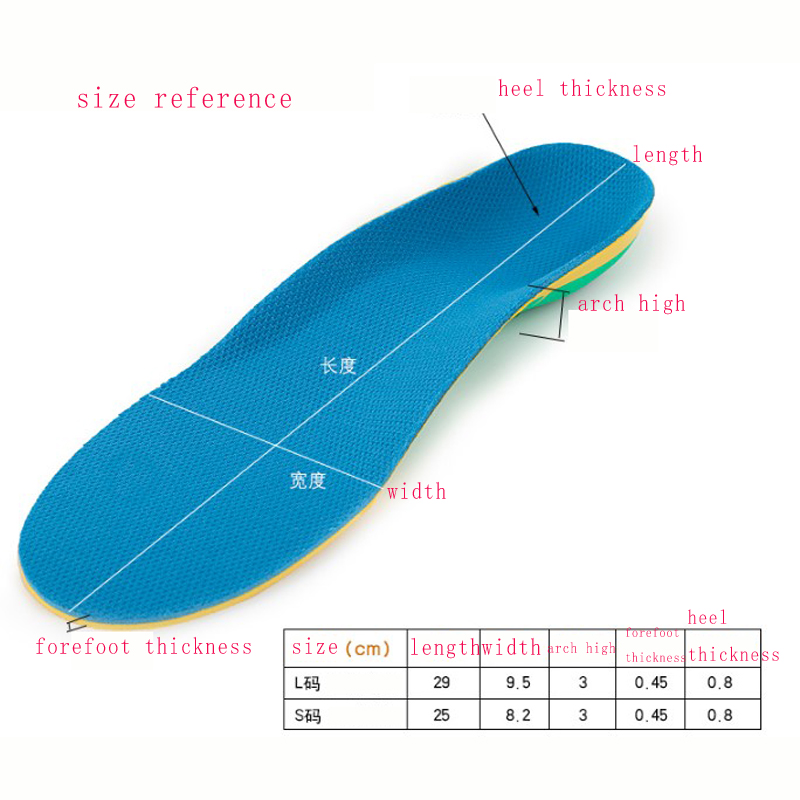 Arch support insoles shock absorption sweat breathable soft cushion